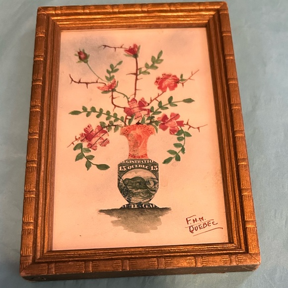 Franciscaines Missionnaires de Marie Quebec Framed Art Collage Ginger Jar Floral - Picture 6 of 9